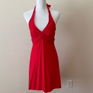 Athleta Red Halter swim dress